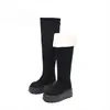 Botas de Nieve Doble Uso Engrosadas para Mujer, Nuevo Estilo Invierno 2026, Suela Gruesa, Botas Altas Forradas de Felpa, Botas Largas Cálidas para Montar