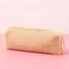 Estojo Criativo Estilo Coreano, Pequeno Estojo Octogonal de Pelúcia Fresco e Fofo para Menina, Bolsa Simples de Armazenamento com Coração de Menina para Estudante