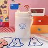 Nueva bolsa de mensajero de almacenamiento linda de dibujos animados estilo coreano, bolsa para taza de agua, bandolera, estilo simple, bolsa de lona para estudiante, bolsa pequeña