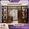 Prateleira Antiga Arco da Lua Madeira Maciça Novo Estilo Chinês Prateleira Antiga Sala de Estar Gabinete de Múltiplos Tesouros Divisória Prateleira de Exibição Entrada Arco da Lua