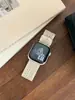 Correa de Reloj Tejida con Hebilla Magnética de Punto de la Reina Madre es Adecuada para Apple Watch Iwatch12 Generación 11/10Ultrase
