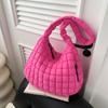 Bolsa de tecido de grande capacidade para axilas estilo coreano, nova chegada feminina 2024, bolsa tote simples e elegante, bolsa de ombro combinando
