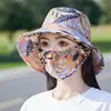 Chapéu de Sol Novo Estilo, Chapéu de Pescador, Chapéu com Máscara Integrada, Chapéu de Sol Versátil com Proteção UV para o Verão, Proteção Solar e Cobertura Facial