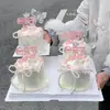 Decoración para Pastel del Día de las Madres 2026 Inserto Acrílico Adorno de Hermoso Moño de Perlas para el Día de las Madres