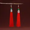 Pendientes de Borla Estilo Étnico, Colgantes de Borla Vintage, Accesorios Versátiles para Actuación, Accesorios Largos para Mujer