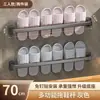 Estante para Pantuflas Baño Colgante sin Taladro Estante de Almacenamiento para Baño Organizador de Zapatos Escurridor Montado en la Pared del Inodoro