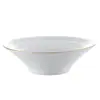 Restaurante Gold Line Espesado Blanco Puro Estilo Japonés Doméstico Roscado Doble Línea Trompeta Cónico Ramen Tazón Grande para Sopa de Fideos con Etiqueta de Texto Opcional
