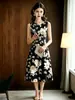 Vestido de Noche Nuevo Estampado 2026, Estilo de Nicho de Lujo Ligero, Adecuado para Ser Anfitrión de Banquetes, Exámenes Artísticos, Actuaciones de Coro y como Vestido de Madre