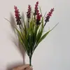 Flores de Lavanda Artificiales Transfronterizas, Accesorios de Fotografía de Plástico, Decoración para el Hogar, Adornos de Lavanda Roja para Jardín Exterior