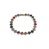 Pulsera con Hebilla de Flor Geométrica de Zirconia de Colores de Cuatro Pétalos Pulsera de Lujo Ligero con Sentido de Gama Alta Joyería de Mano Coreana de Nicho para Mujeres