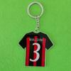 Producción y suministro de llavero de acrílico con colgante de camiseta de fútbol, placa de matrícula colgante, soporte de tarjeta de camiseta de estrella personalizado