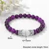 Original, de nicho, popular en Europa y América, piedra volcánica de 8 mm, ágata roja, ojo de tigre, pulsera de cuentas hechas a mano con corona al por mayor