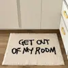 Alfombrilla Absorbente Gruesa para Baño Transfronteriza, Felpudo de Terciopelo Personalizado con Letras Estilo Coreano, Alfombra Antideslizante para Baño, Alfombra de Mesita de Noche
