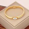 Nova joia europeia e americana olhos pingando óleo pulseira de aço inoxidável pulseira Margarida pulseira Elegante Borboleta B445