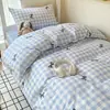 Juego de ropa de cama de tres piezas para dormitorio de estudiante universitario, sábanas de algodón puro, funda de edredón, sábana bajera, nuevo modelo 2026, adecuado para todas las estaciones