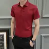 Camisa Blanca para Hombre de Manga Larga Sin Planchar Vestido de Negocios Corte Ajustado Estilo Coreano Profesional para el Trabajo Traje Casual para Hombre Camisa Negra