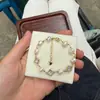 Pulsera de Perlas de Trébol de Cuatro Hojas Clásica Retro, Joyería de Agua Dulce Natural, Cadena de Extensión Multicolor, Estilo Ajustable y Versátil, Venta al por Mayor