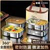 Venta al por mayor del fabricante de loncheras de acero inoxidable, cajas bento, selladas y a prueba de fugas, almacenamiento en refrigerador, calentamiento de comidas en microondas