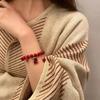 Nova Chegada Pulseira Ágata Vermelha para Ano do Boi Simples Fofa Pulseira Shagong de Ágata Vermelha para Presente de Aniversário Feminino para Estudantes