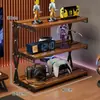 Soporte elevador para ordenador de escritorio, base elevadora para monitor, estante de almacenamiento multicapa, soporte para mando y auriculares para sala de juegos