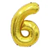 Balão decorativo de folha de alumínio dourado prateado digital de 32 polegadas para aniversário de um mês