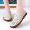 [Ponto] Punched White Shoes Feminino 2024 Novo All-match Lightweight Beef Tendon Soft Bottom Sapatos Femininos Casual Respirável Sports