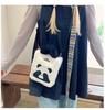 Bolsa quadrada pequena fofa panda maomao feminina 2025 nova bolsa fofa de nicho fashion estilo coreano bolsa crossbody de alta textura