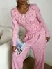 2026 Comércio Exterior Exportação Transfronteiriço Europeu Americano Russo Novo Estilo Conjunto de Pijama para Mulheres Feminino Feminino Respirável Estampado Roupa de Casa