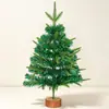 Mini Árbol de Navidad de 30 cm, Árbol de Nieve Mixto PVC+PE, Decoración para Ventana, Escritorio de Oficina, Árbol Pequeño