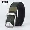 Cinto de Treinamento Militar em Lona Novo Estilo Masculino Fivela de Pino de Liga de Alumínio Imitando Nylon Cinto Versátil Respirável para Uso Externo Cinto para Calças