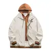 Nueva Moda de Primavera Marca de Moda Chaqueta de Moda con Capucha Falsa de Dos Piezas Suelta Chaqueta Abrigo Versátil JK9258-P80