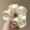 Deixe-me Brilhar: Scrunchie Simples Francês Estilo Zhao Lusi, Elástico de Cabelo de Cetim Exquisito com Babados de Alta Qualidade