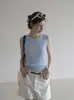 Camisola básica sin mangas y cuello redondo para mujer, nuevo estilo verano 2026, corte ajustado, top interior casual y versátil