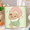 Pintura de Diamantes para Niños Kuromi Hecho a Mano DIY Pintura de Pegatinas de Diamantes Sanrio Pintura de Diamantes con Diamantes Completos 5D Tamaño Pequeño