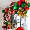 Decoração de Arco de Balões de Natal Balão Estrela Explosão Dourada Balão Caixa de Presente do Papai Noel Guirlanda de Balões Vermelho Verde