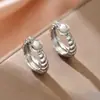 Europa y Estados Unidos nuevo clip para oreja simple geométrico de personalidad transfronteriza sin dolor, aretes de aleación sin necesidad de perforación, accesorios