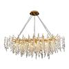 Candelabros de Ramas y Enredaderas Vintage Francés Lujo Atmosférico Sentido de Alta Gama Luz de Vestíbulo Ramas Creativas Borla Cristal Luz Principal para Sala de Estar