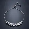 RAKOL Moda coreana clássica cobre incrustado olho de cavalo gota d'água zircônia pulseira para mulheres design de nicho ins pulseira de puxar