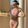Nuevo traje de baño sexy dividido para mujer, que cubre el vientre, adelgaza el pecho pequeño, push up, bikini conservador, traje de baño de aguas termales