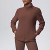 Jaqueta Esportiva de Zíper Quente com Forro de Lã, Gola Alta, Tendência Europeia e Americana, Solta, Roupa de Yoga, Moletom Versátil para Lazer e Moda Feminina