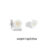 Pendientes Retro Franceses de Concha con Circonita para Mujer, Exquisitos Pendientes de Flor, Lujo Ligero de Moda, Joyería Elegante y de Gama Alta al por Mayor