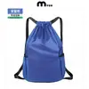 Mochila Personalizada con Impresión de Logo, Bolsa Simple Deportiva con Cordón, Bolsa con Cordón para Almacenamiento de Natación Maratón Baloncesto Bolsa para Balón