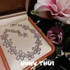 Joyas: Aretes de Flor de Ámbar de Forma Irregular, Piedra Preciosa Floral Brillante, Set de Pulsera de Flor de Encaje de Alta Gama para Banquetes