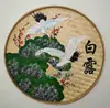 Pá de lixo pintada à mão em bambu trançado pintura nostálgica fazenda bambu trançado pintura decoração pá criativa country mural de parede grão tudo trabalho duro