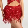 Cadeia de Cintura de Dança do Ventre Feminina Branca Transfronteiriça Cinto de Paetês Quatro Camadas de Chiffon Prática de Dança Indiana Desempenho Faixa de Quadril
