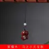 Madeira de Jujuba Fulminada Pingente de Corrente de Celular DIY Chaveiro Pingente de Bolsa Estilo Retro Chinês Atacado do Fabricante