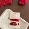 Excelente Pinza para el Cabello con Lazo Rojo Perla de Año Nuevo, Pinza Superior Dulce de Princesa, Accesorio para el Cabello Lazo para Coleta de Felicitaciones Festivas de Año Nuevo