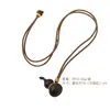 Collar brújula de mortero valiente en oro antiguo y oro del mismo estilo de Wei Xue, cadena de clavícula simple de alta gama, moda exquisita, para mujer