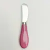 Cuchillo para Mantequilla, Rascador de Queso, Cuchillo para Crema de Acero Inoxidable 304 con Mango de Cerámica, Color Caramelo