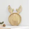 Bandeja de Madeira Transfronteiriça de Natal Bandeja de Páscoa Rena Árvore de Natal Chapéu de Natal Coelho Bandeja Decorativa de Madeira Sólida